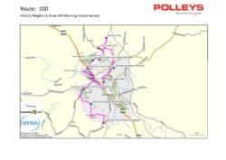 Route 100 – Victory Heights to Jones Hill Morning School Service