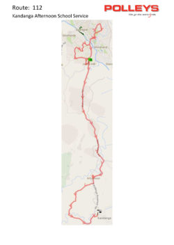 Route 112 – Kandanga Morning School Service