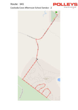 Route 141 – Cooloola Cove Afternoon School Service