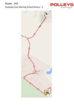 Route 143 – Cooloola Cove Morning School Service
