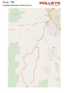 Route 768 – Langshaw Afternoon School Service