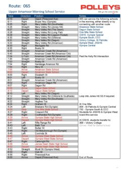 Route 065 – Upper Amamoor Morning School Service