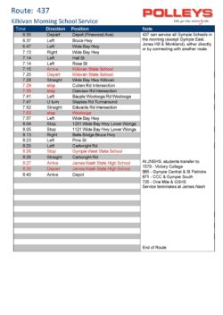 Route 437 – Kilkivan Morning School Service